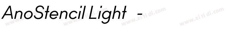 AnoStencil Light 嵌入字体转换
